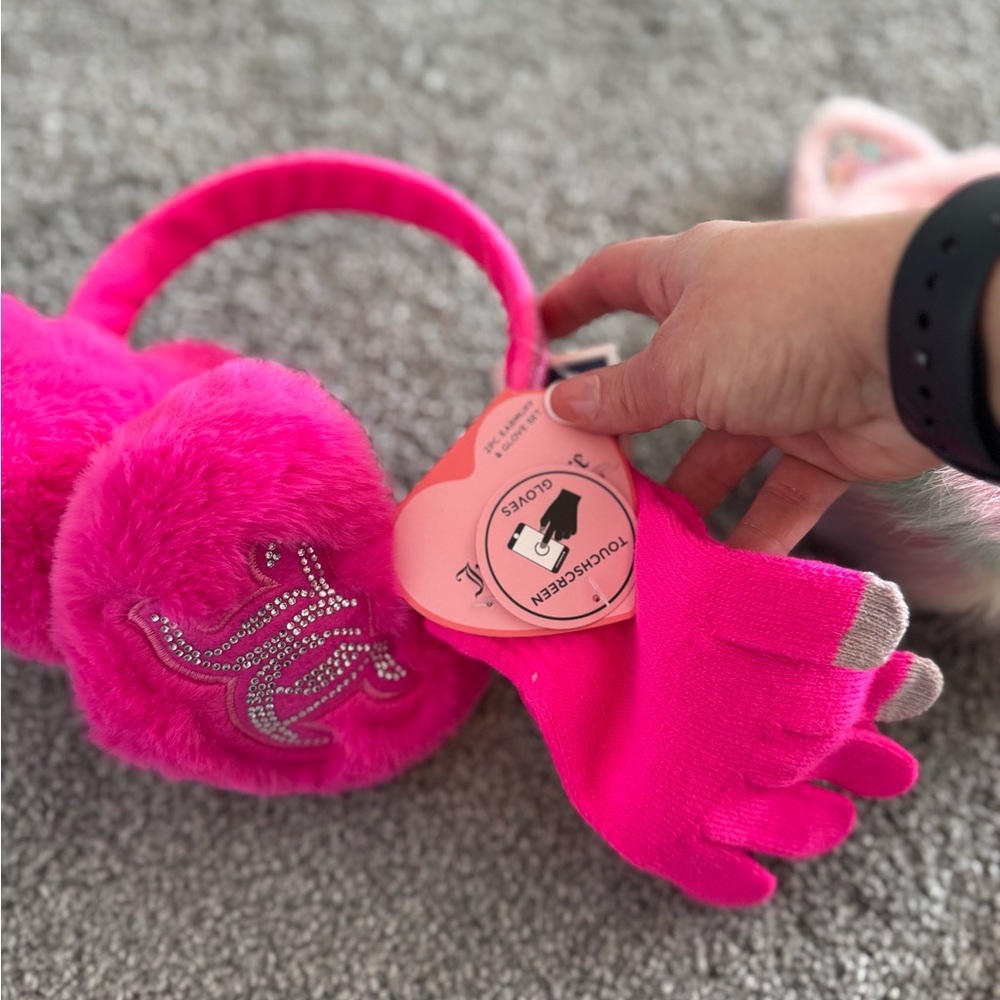 Rainbow  Earmuffs and JC earmuffs and gloves. 3 Disney bracelets also - Picture 6 of 6